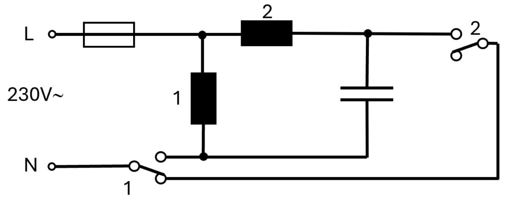 Schaltung mit 2 Relais