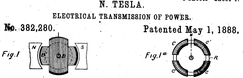 Ausschnitt aus dem Tesla Patent